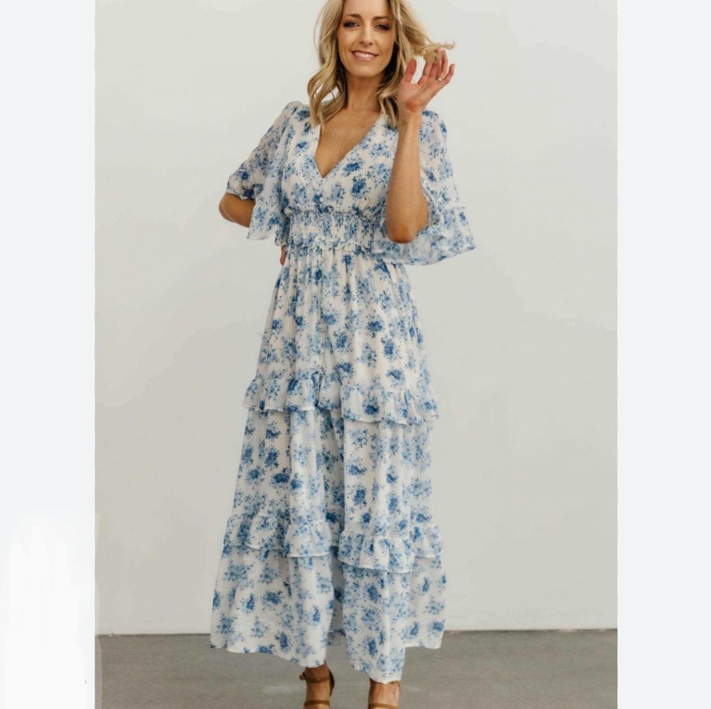 Baltic Born Blue Floral Maxi Dress